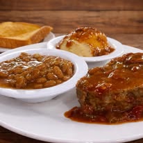 Meatloaf dinner with sides