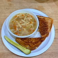 Soup and grilled cheese